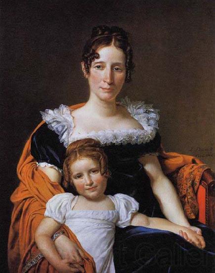 Jacques-Louis  David Portrait of the Comtesse Vilain XIIII and her Daughter